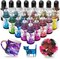 24 Colors Alcohol Ink Set – High-Concentration Fast-Drying Resin Dye for Resin Art, Tumblers, Coasters & Acrylic Fluid Painting (24x10ml / 0.35 fl oz)